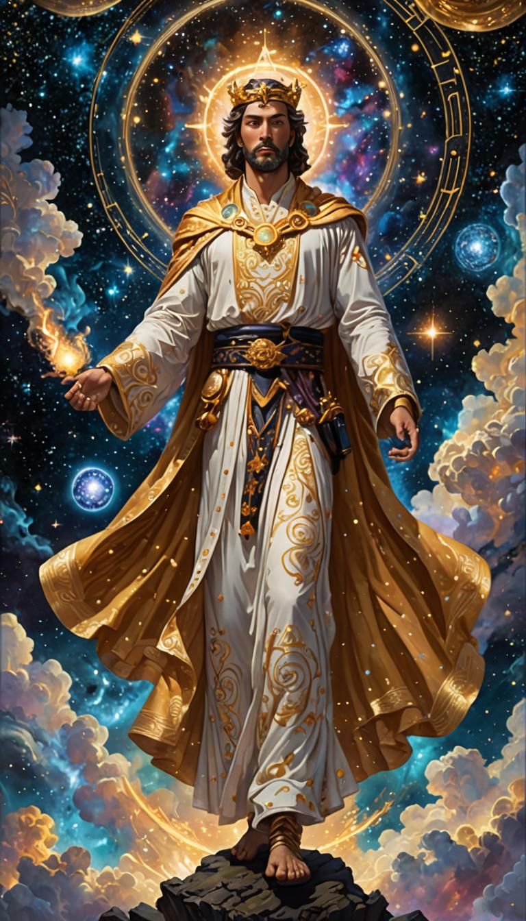 Cosmic Emperor on Floating Island with Astral Appearance