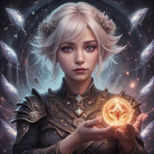 Fantasy Magic User Portrait in Anime Style