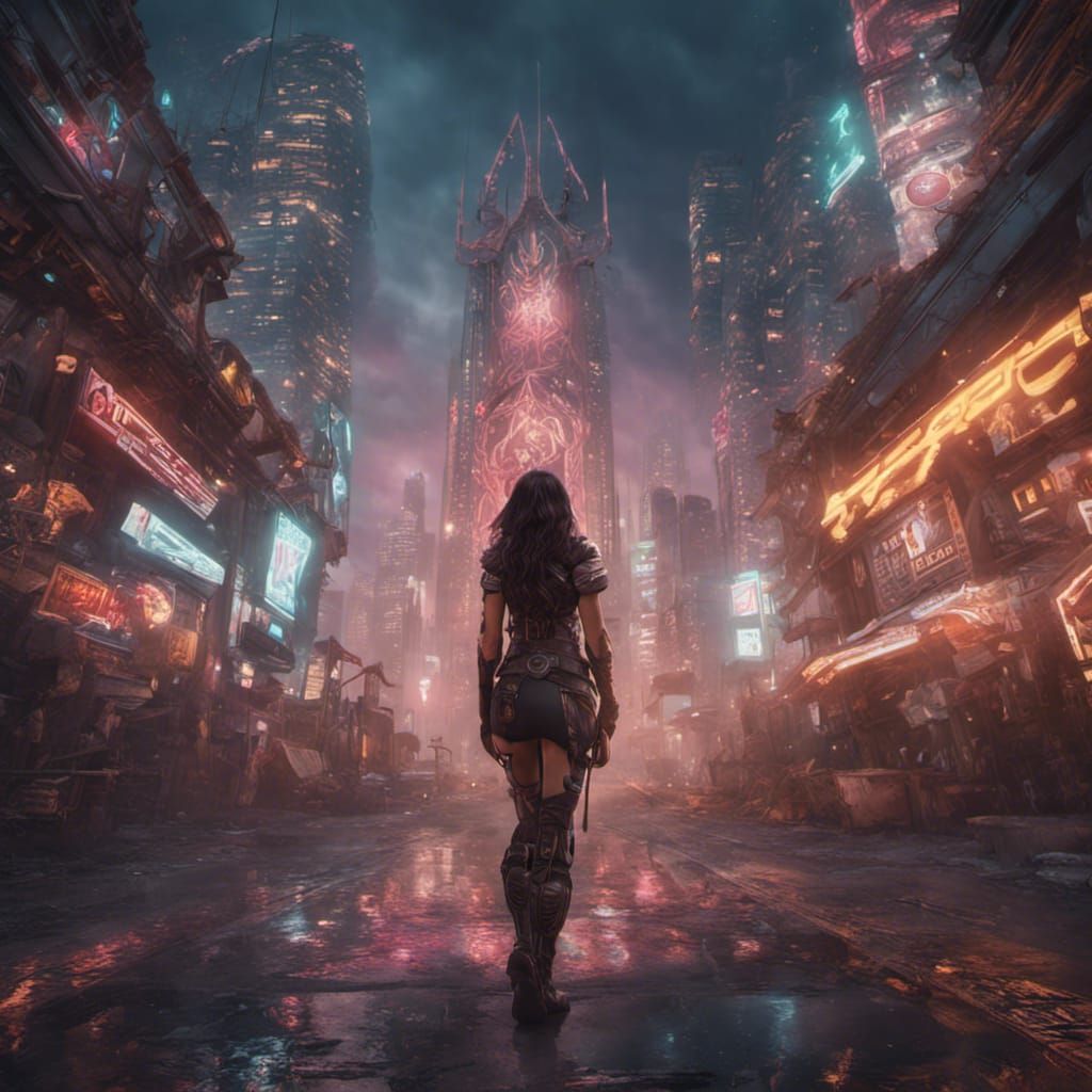 Detailed Fantasy Woman in Deep Color