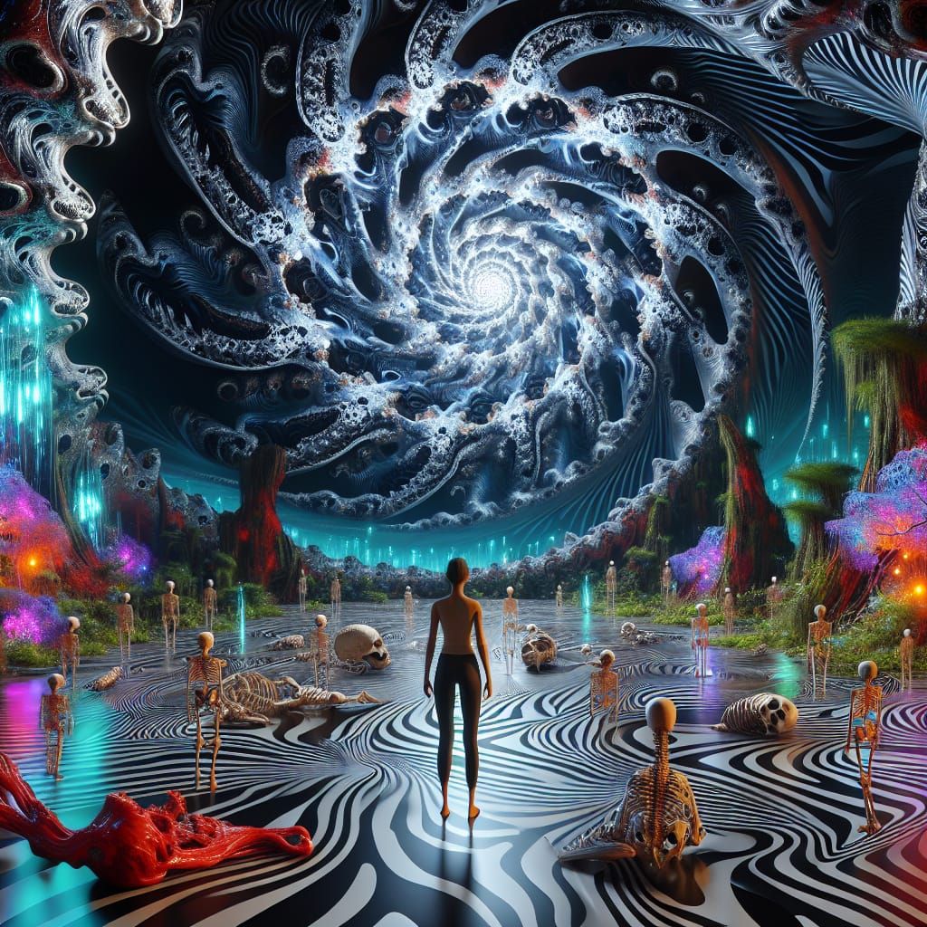 Fractal Creature with Bioluminescent Details in Ultra HD