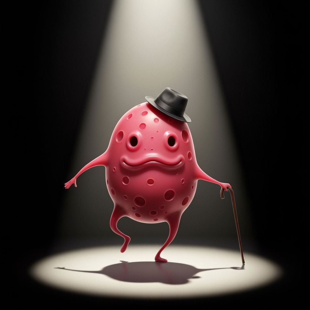 Whimsical Amoeba Dancer in Hyperrealist Style