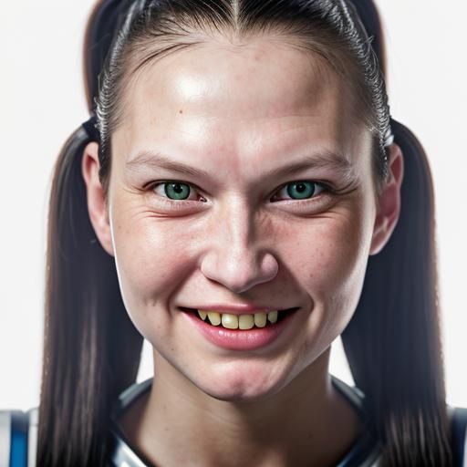 Android 18 Portrait with Long Hair, Professional Photography