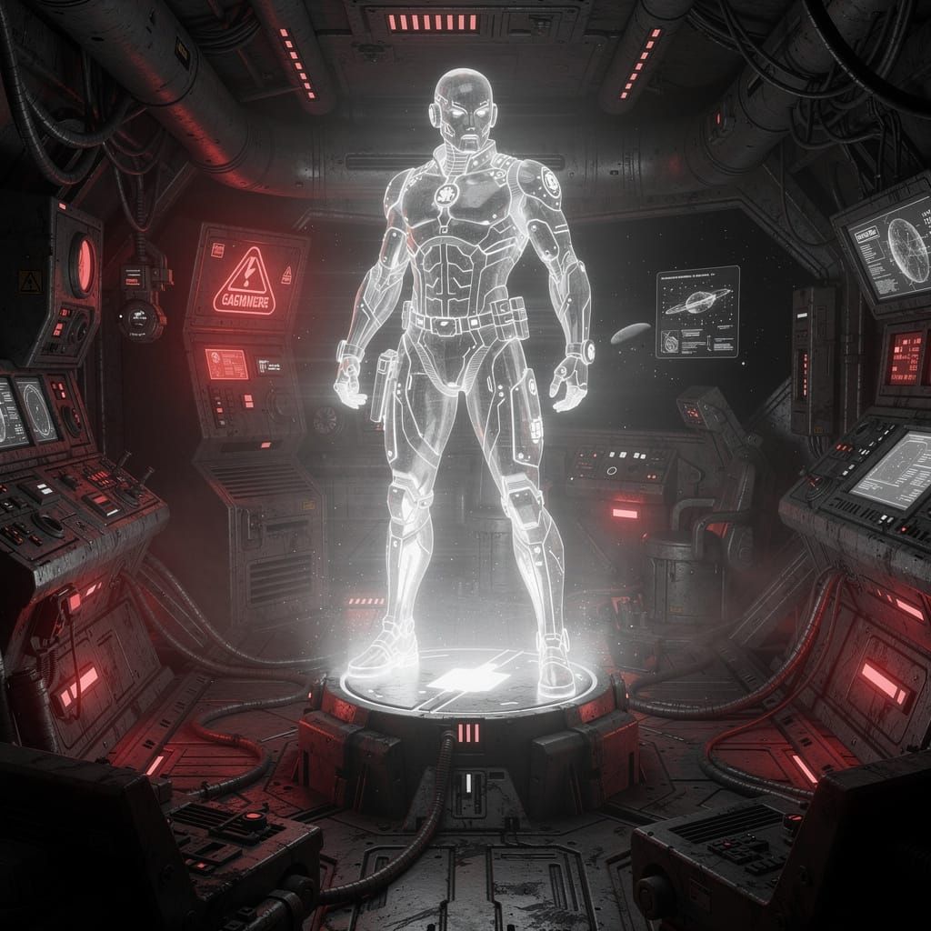 Light Being Space Pirate in Sci-Fi Illustration