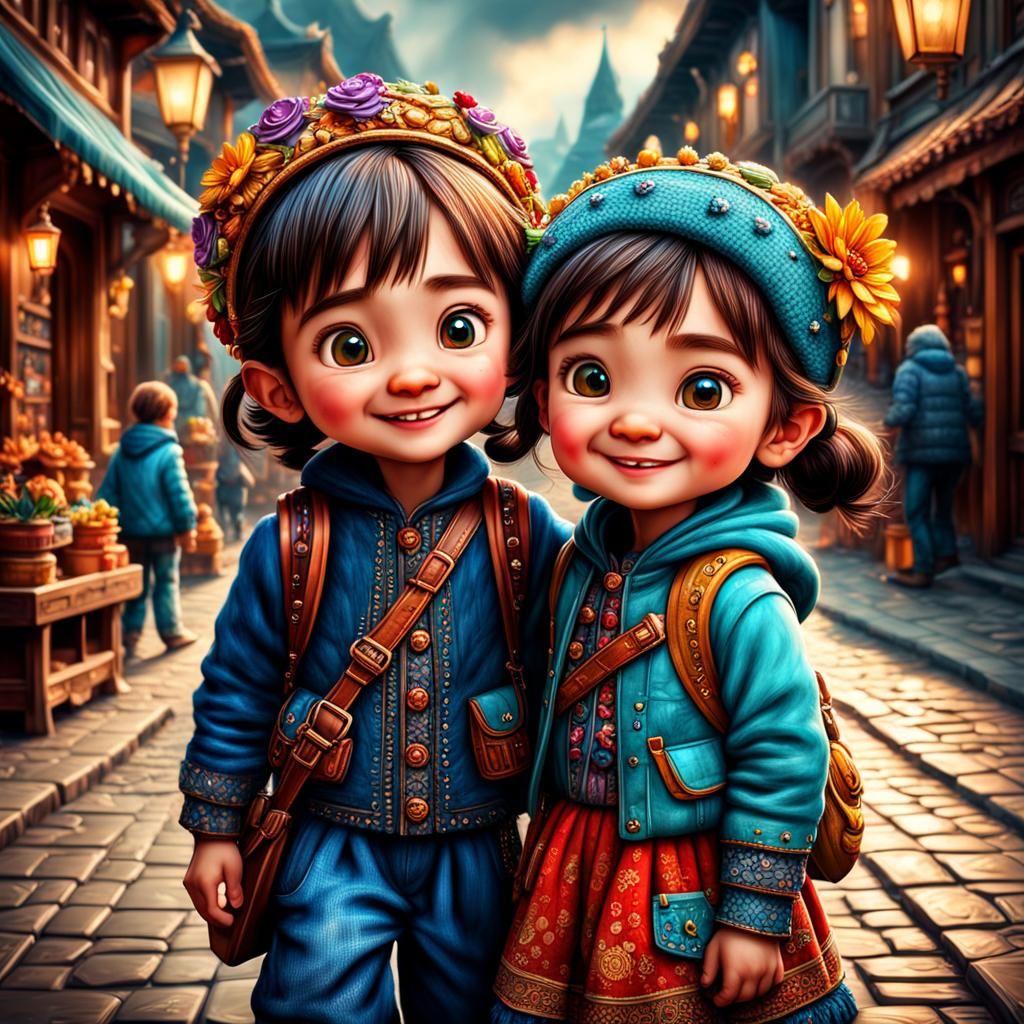 Happy Creative Characters in Hyperrealistic HDR