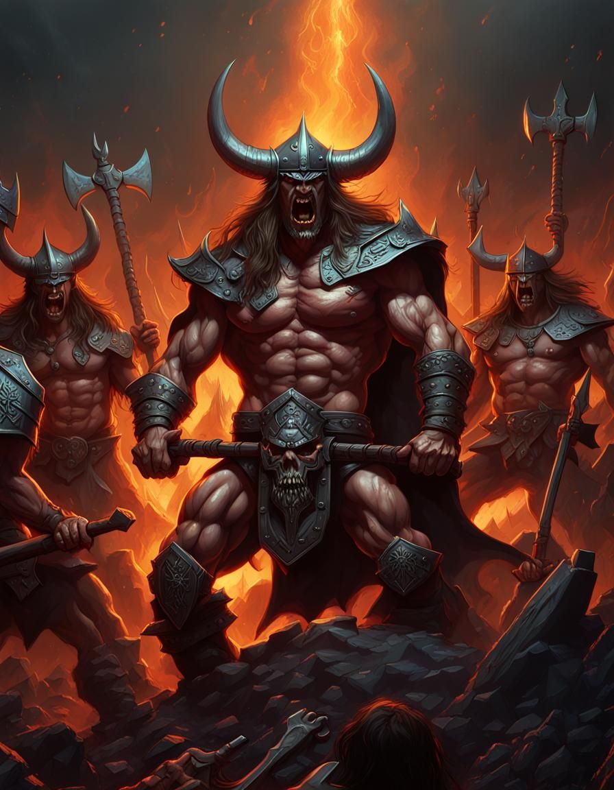 Viking Warriors of Doom Descend into Hell