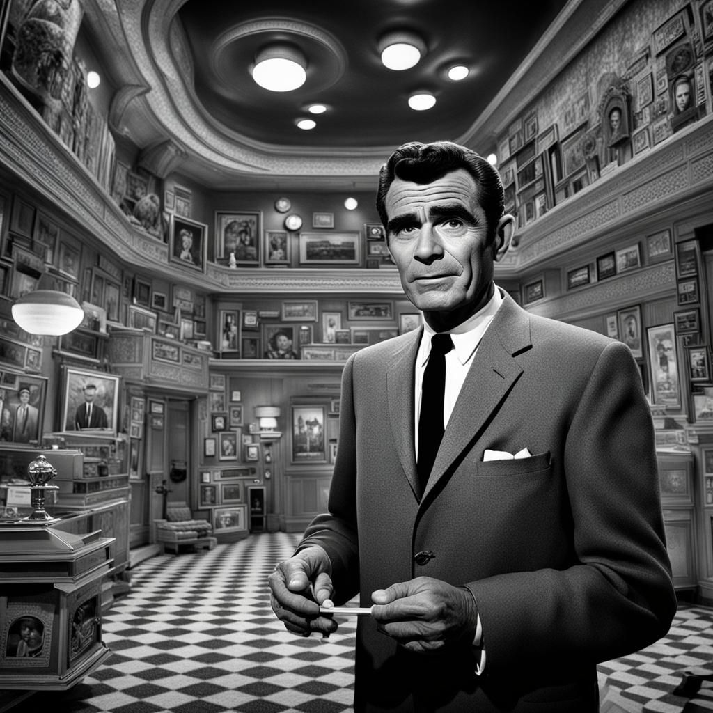 Rod Serling from the Twilight Zone in Hyperrealism