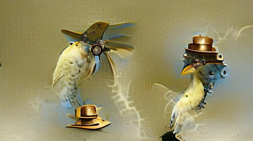 Steampunk Cockatoo in Jazz Age Style