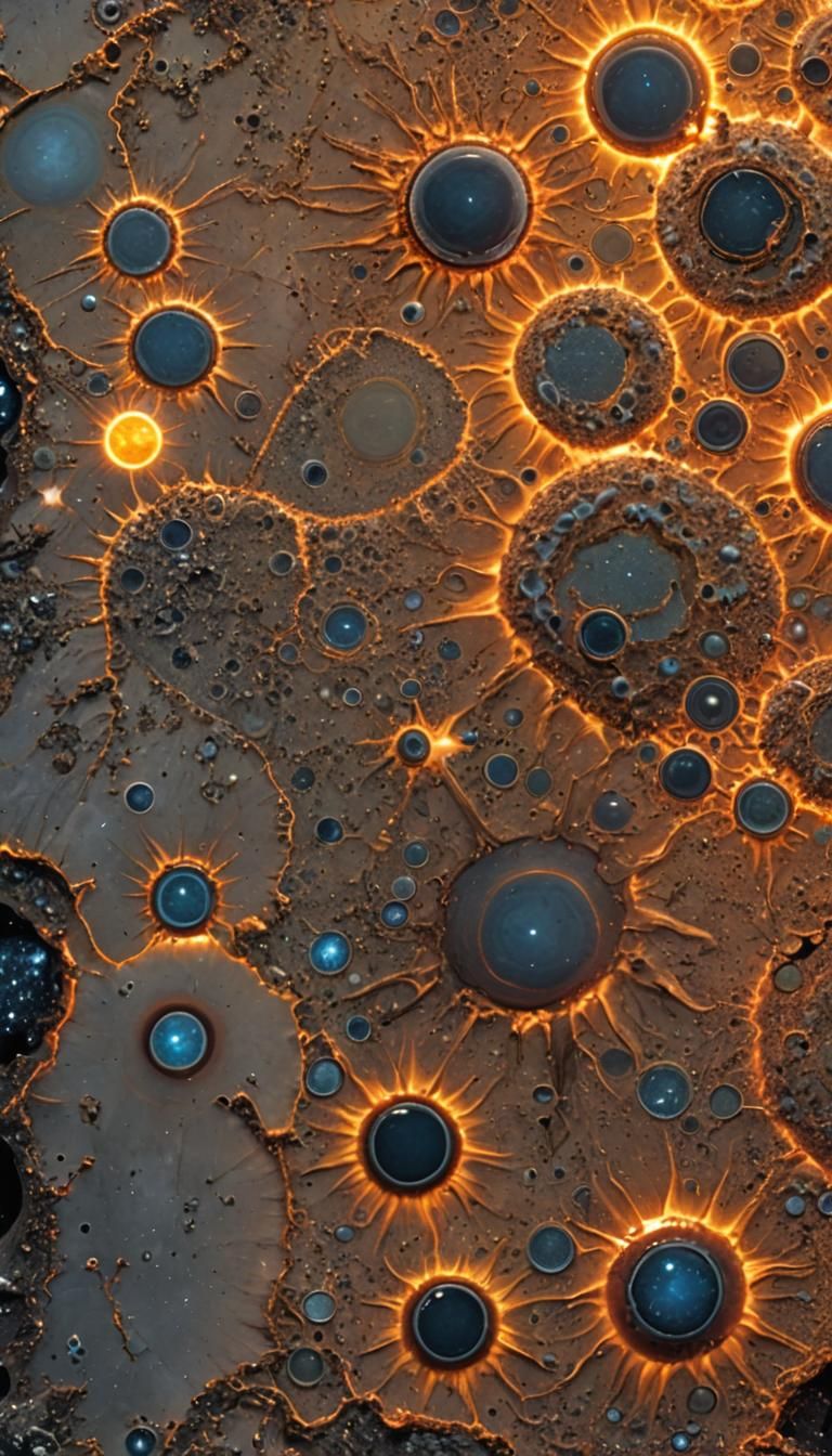 Detailed Macro Photograph of the Sun's Surface