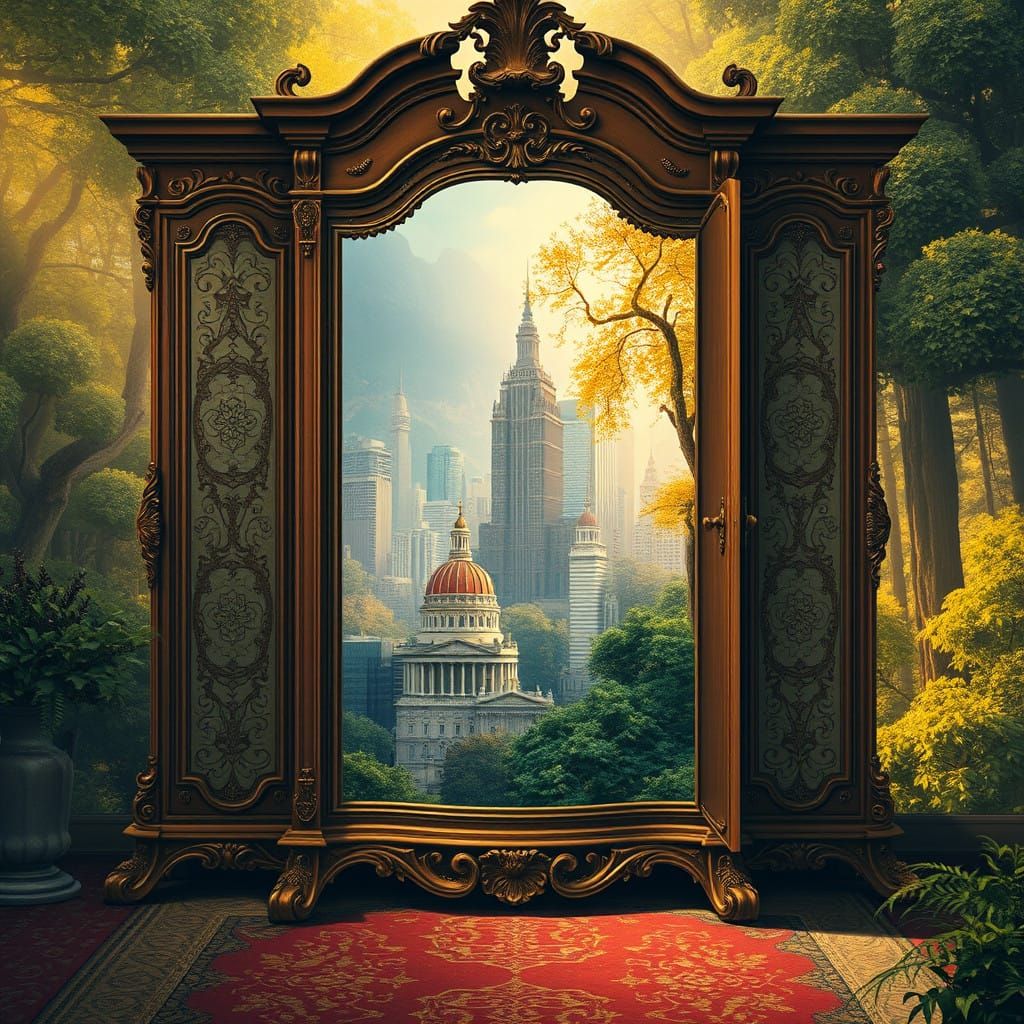 Synthetic Dreamscape of Ancient Wardrobe Reveal