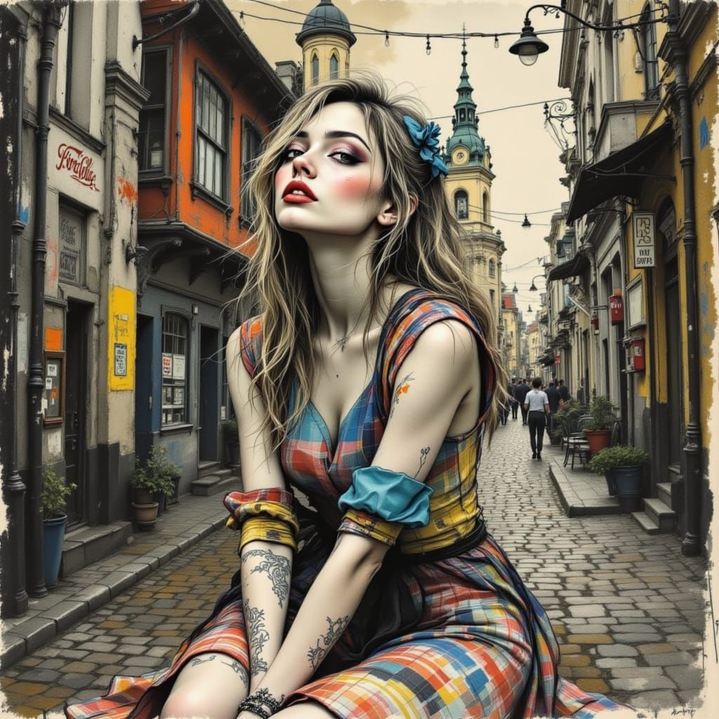 Ethereal Figure in Charcoal, Moody Surrealism