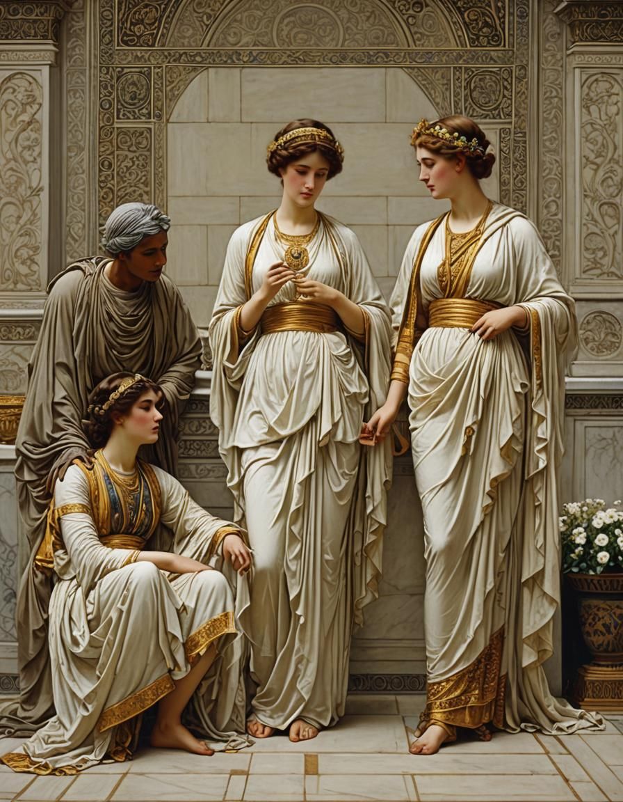 Classical Figures in Tranquil Harmony