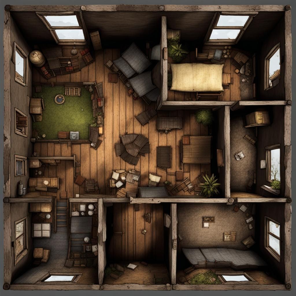 19th Century Slum Shack Battle Map in Unreal Engine