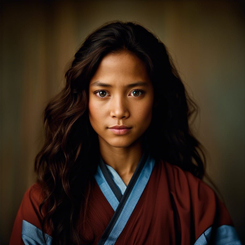 Detailed Portrait of Katara in Studio Lighting