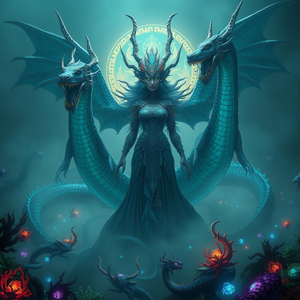 Tiamat: Goddess of the Sea in Fantasy Art