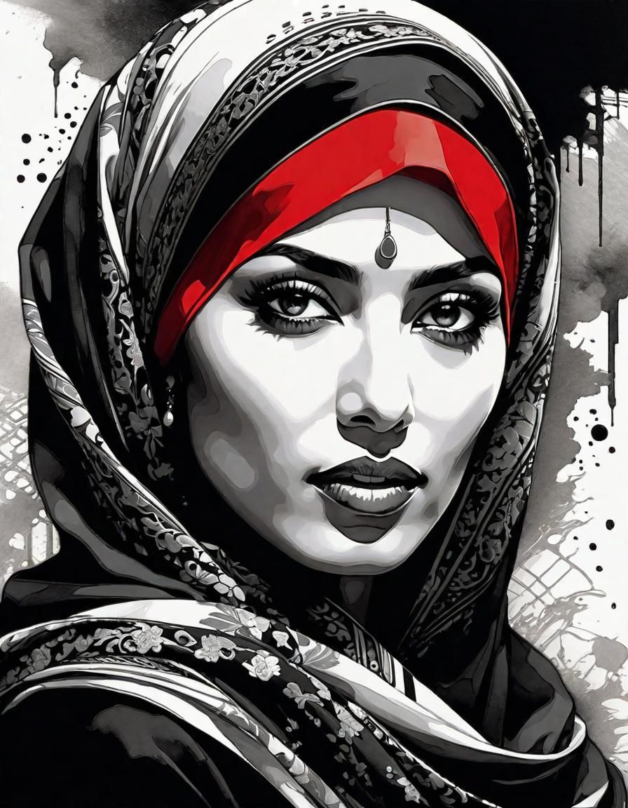 حاذقا (Naziqa) | 🇵🇸 splash art portrait (Juggernaut XL v5)