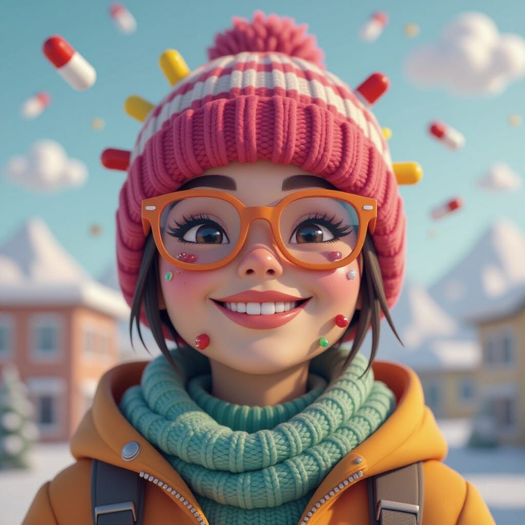 Surreal Onion Head Character in Neo-Dada Digital Art