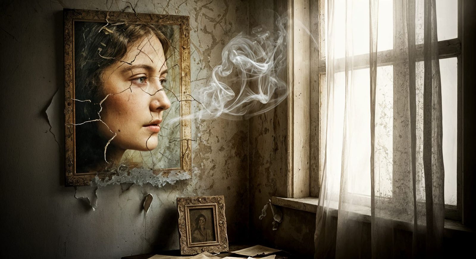 Fading Memories on a Weathered Wall