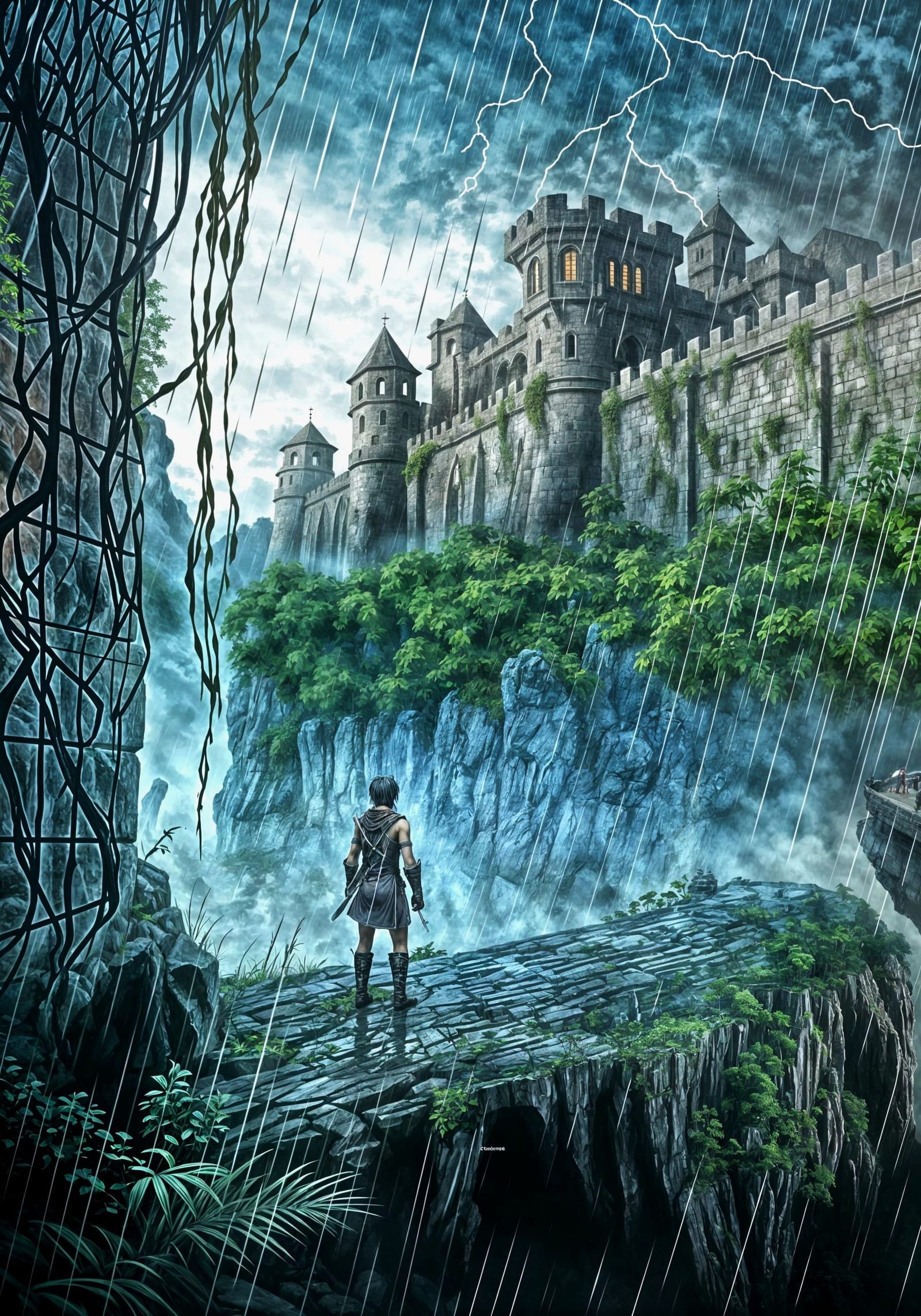 San'doria in Rain, FFXI Online Landscape