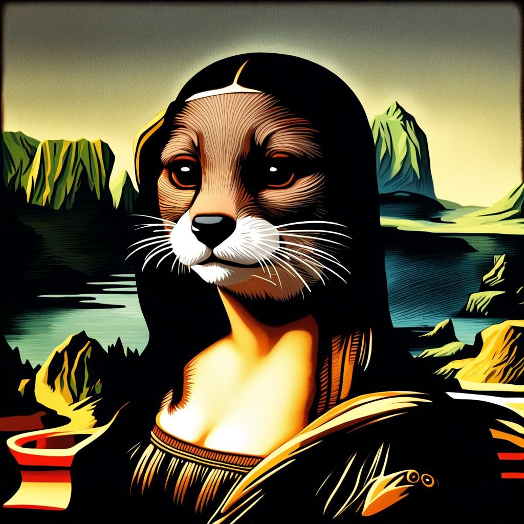 Mona Lisa Otter: Detailed Fantasy Concept Art
