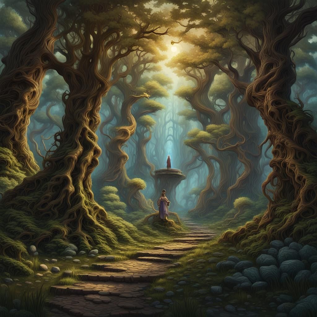 Forest Path: Finding Self in Fantasy Landscape