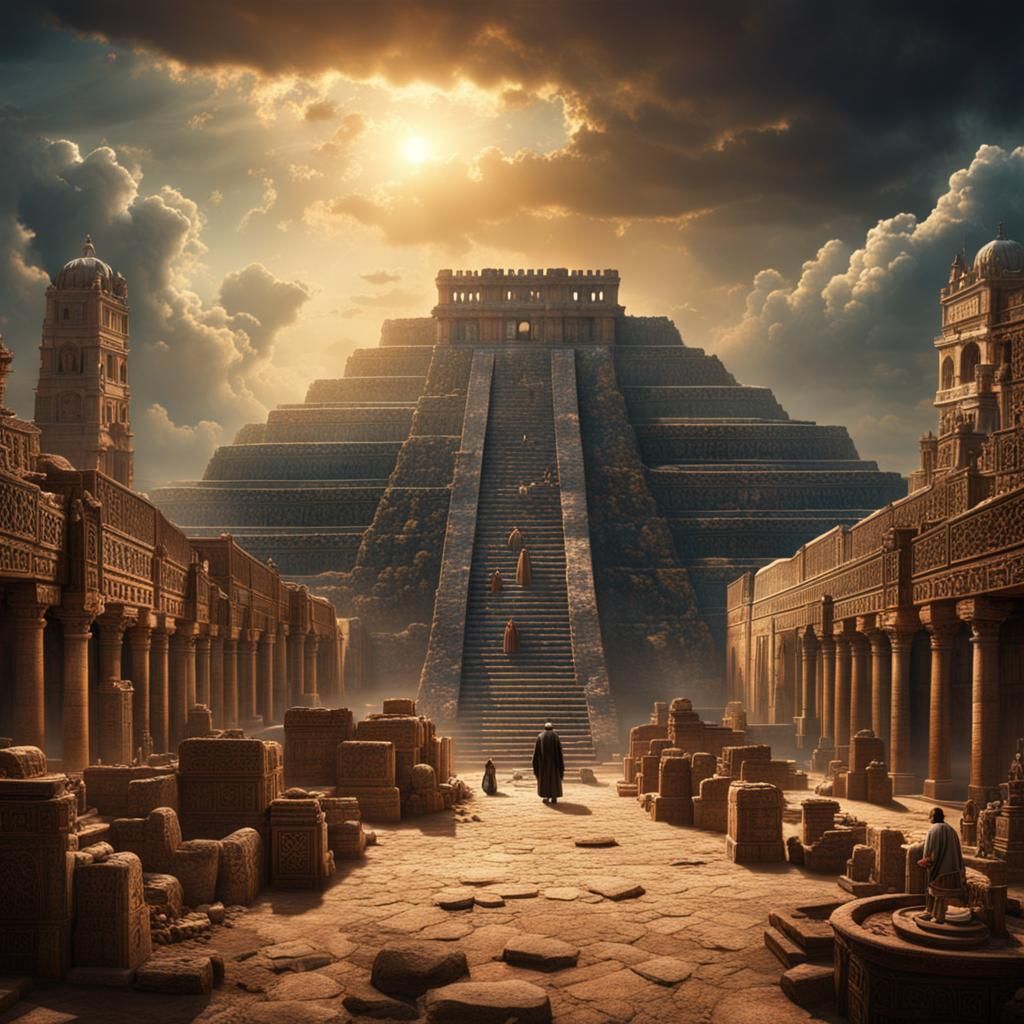 Judaism Meets Ancient Mexico: Epic Digital Painting