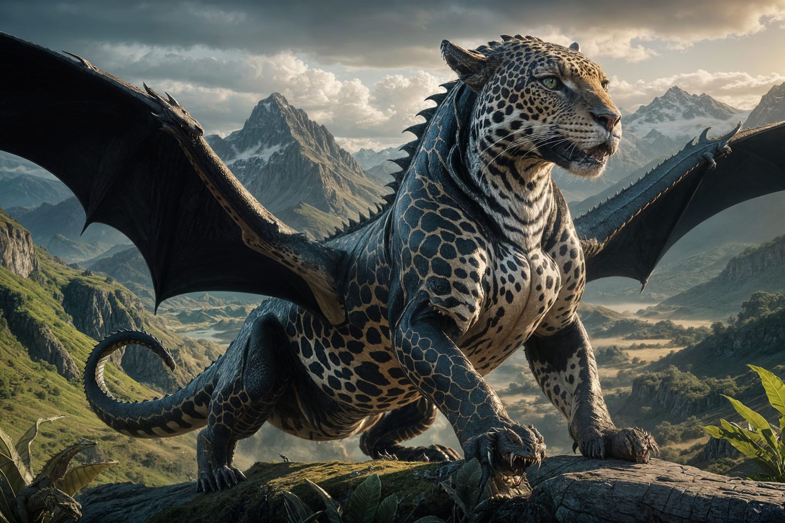 Hyperrealistic Jaguar Dragon in 4K