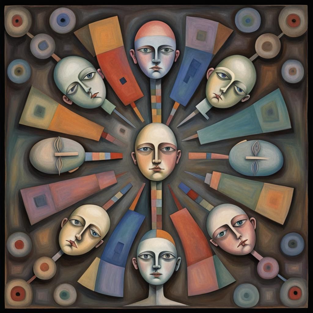 Colorful Surreal Representation of Dissociative Identity