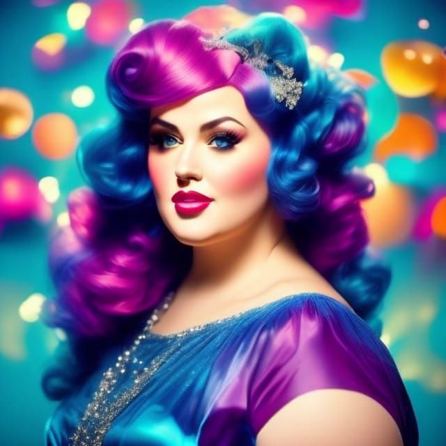 Vintage Glamour Icon in Elegant Corset and Hairdo