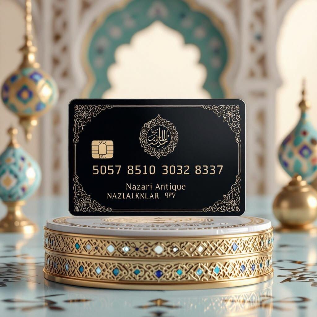Luxurious Digital Bank Card with Iranian Coin Design