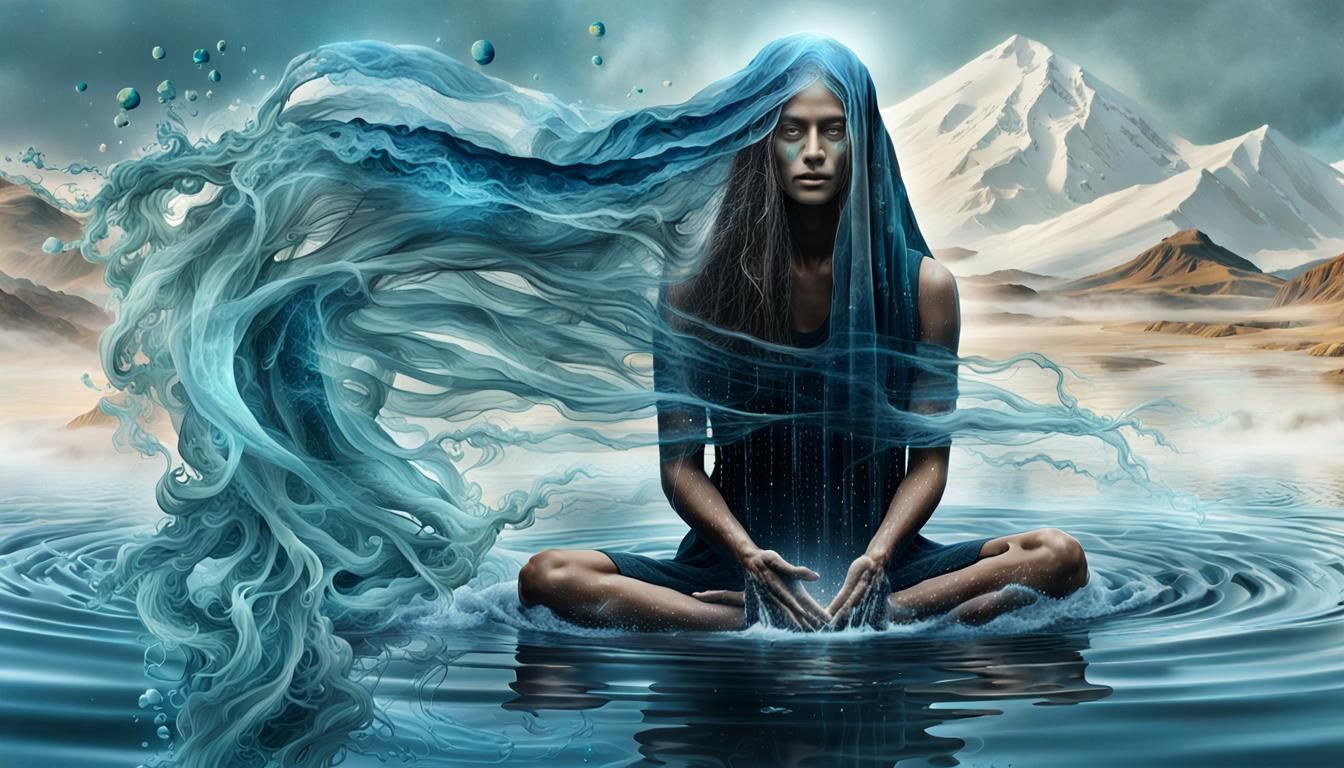 Surreal Digital Collage: Gratitude for Cleansing Waters