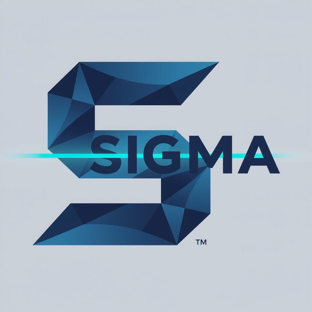 Sigma Logo: Geometric S with Cyan Accent