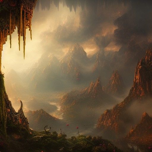 Magical Detailed Scene with Volumetric Lighting