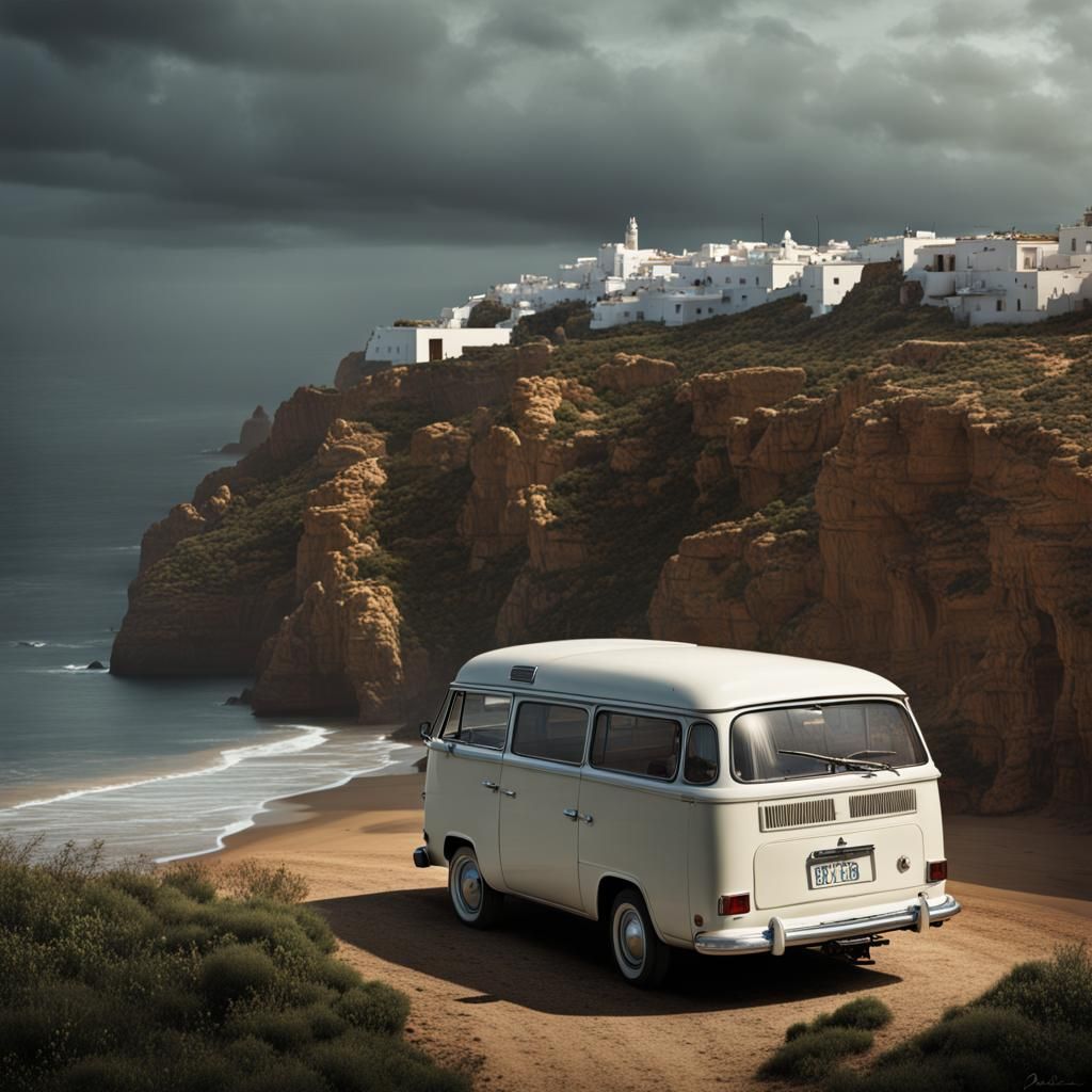 Algarve Coastline: Cinematic Campervan Scene