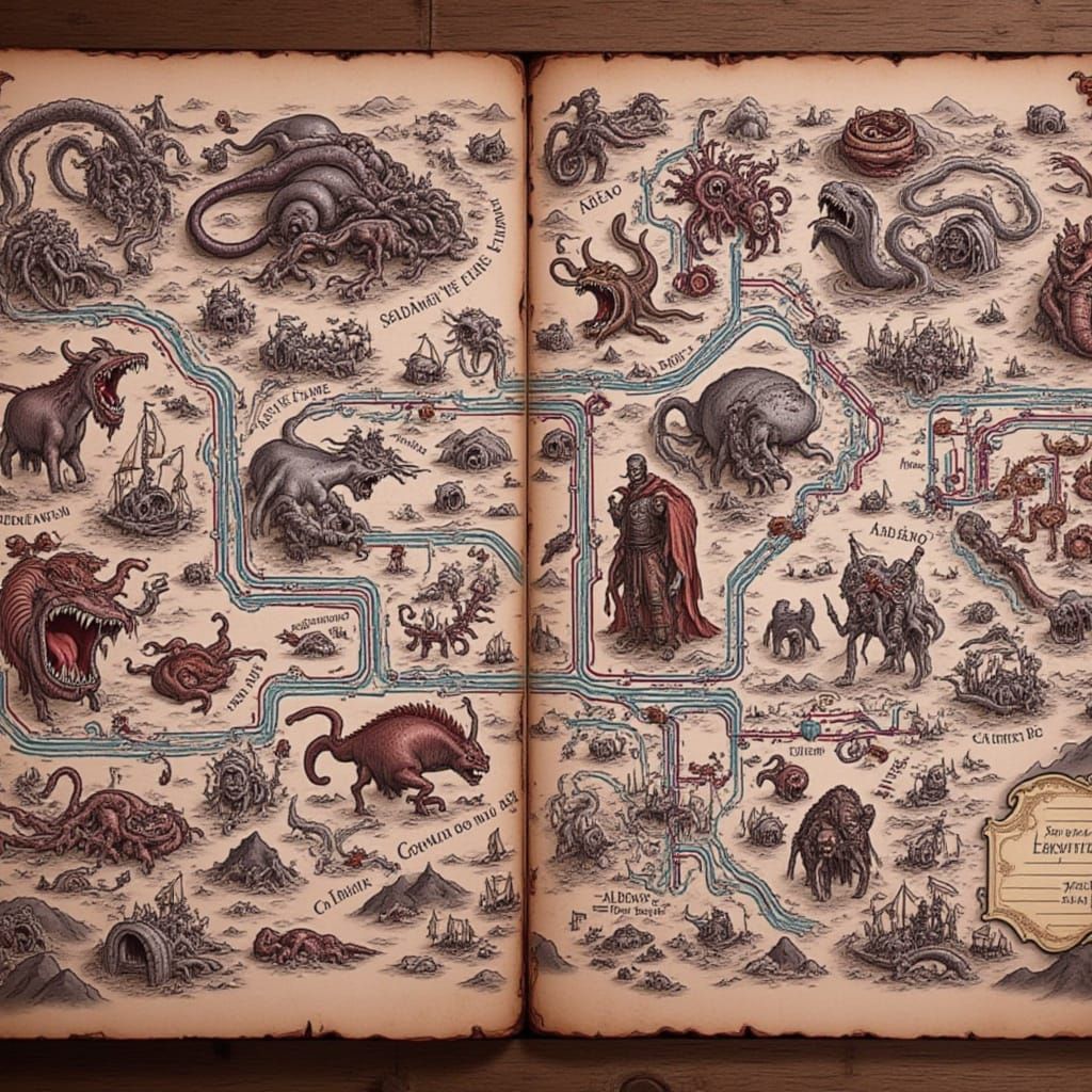 Abstract Digital Art with Dark and Metro Styles