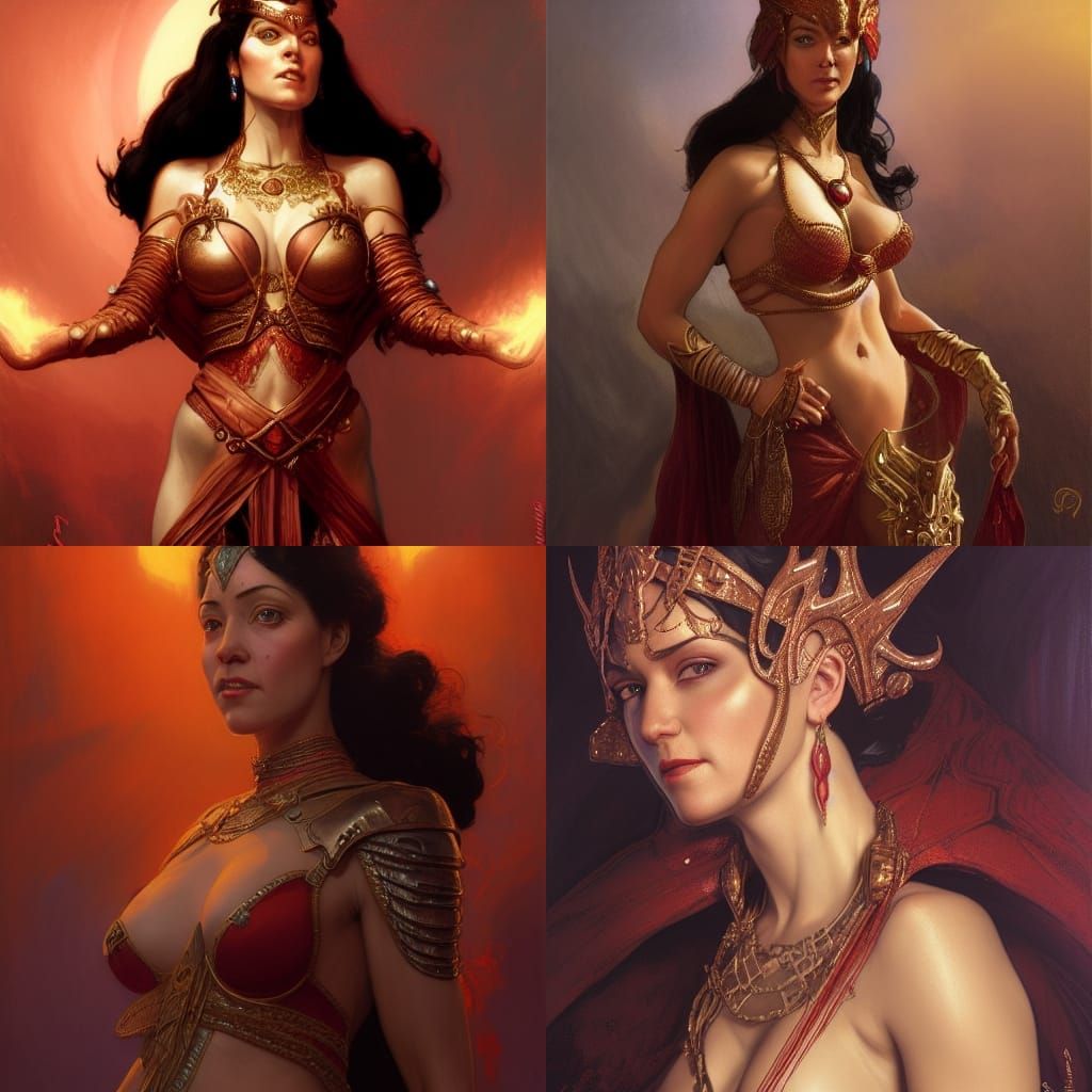 Dejah Thoris Portrait in John Singer Sargent Style