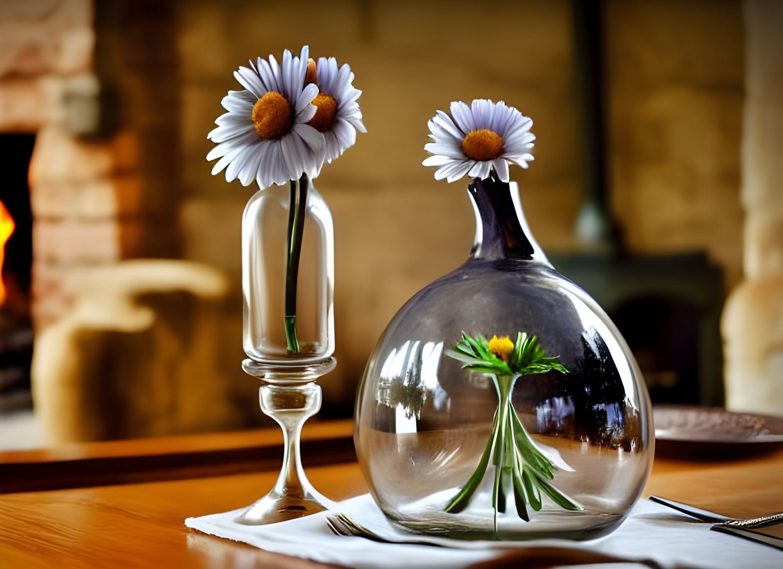 Cozy Gathering by Firelight: A Hyperrealistic Painting