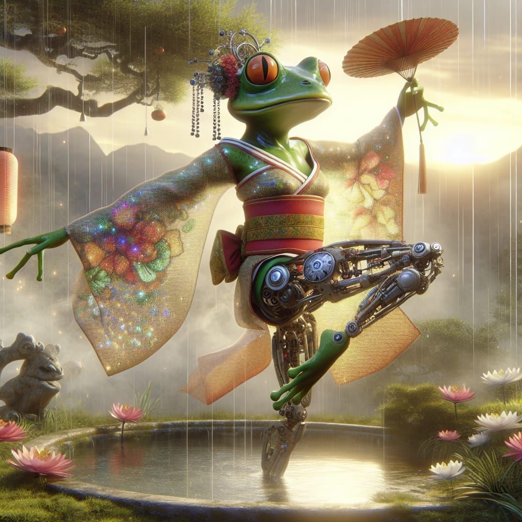 Zen Frog Cyborg