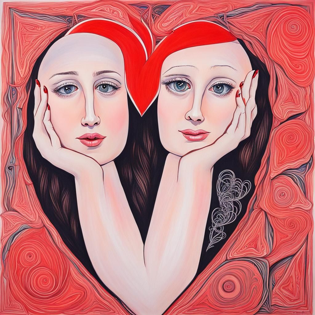 Timeless Love: A Gouache Painting of Constancy