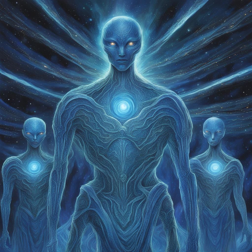 The light beings were faceless