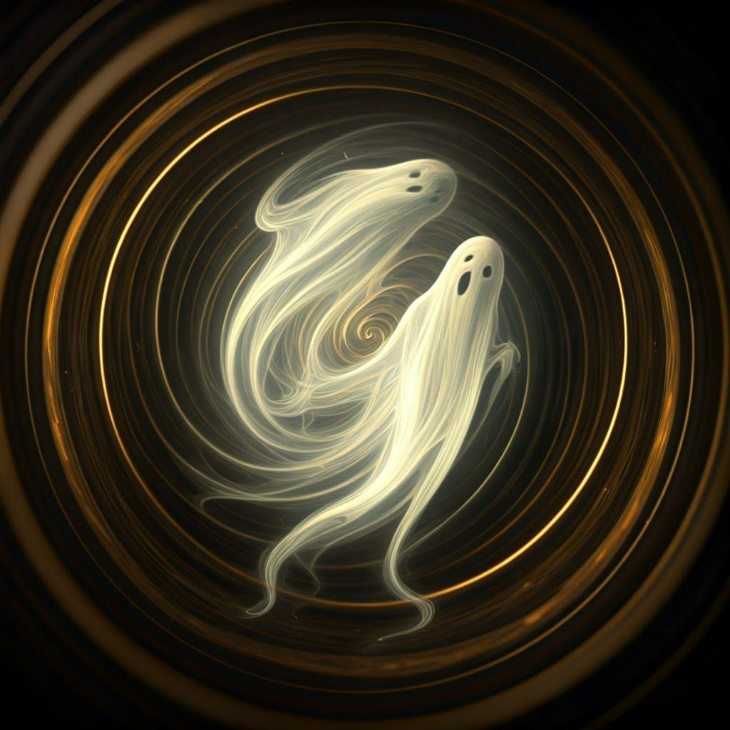 Ethereal Ghosts Dance in a Mystical Music Box