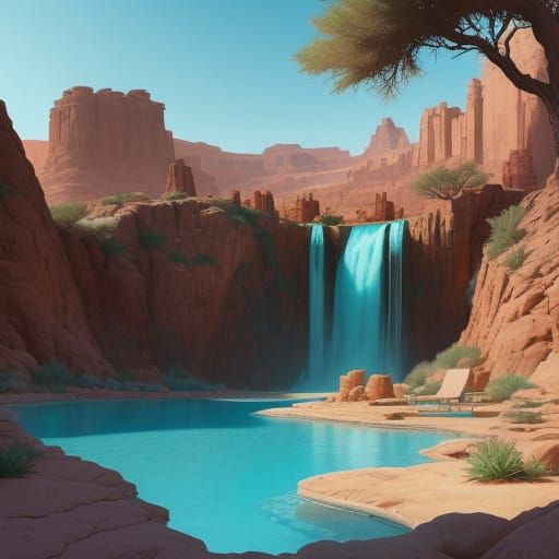 Ethereal Oasis in a Desert Wonderland