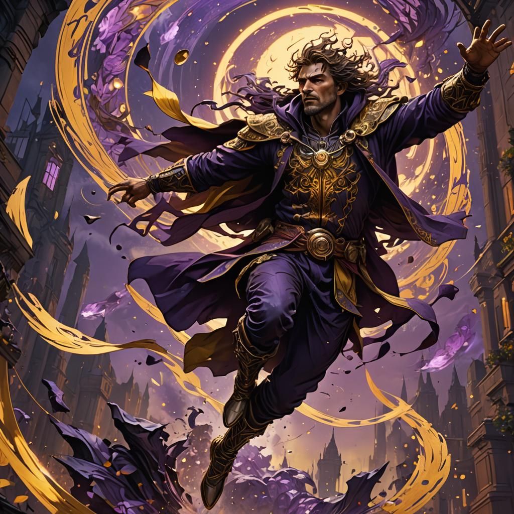 Dark Fantasy Figure Ascending, Volumetric Lighting