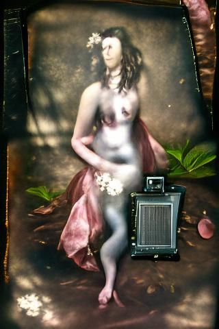 Nude Portrait in Wet Plate Photography Style