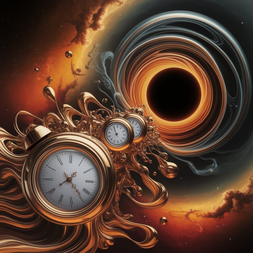 Abstract Time Travel: Golden Clocks in Cosmic Nebula