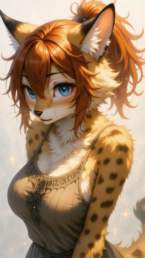 Expressionist Furry Cat in Dreamlike Watercolour Textures