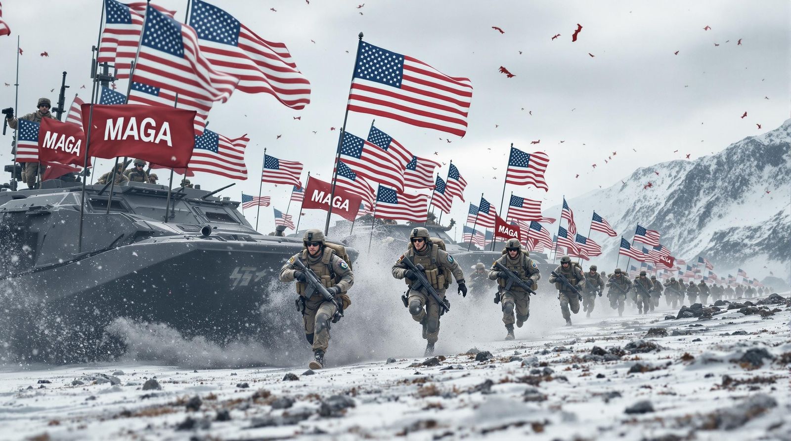 American Soldiers Storm the Snowy Beach in Hyper-Realistic W...