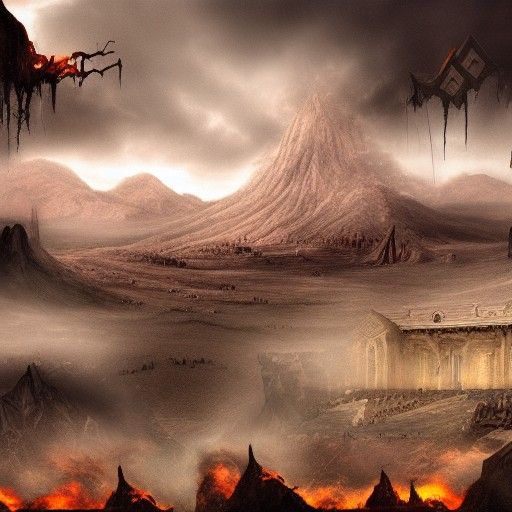 Detailed Matte Painting: Hell's Ominous Arrival