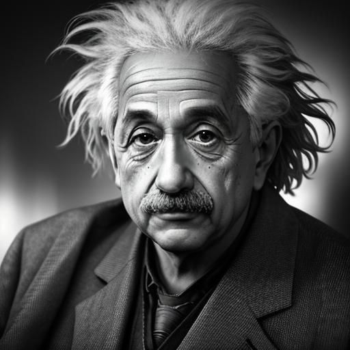 Hyperrealistic Portrait of Albert Einstein in HDR