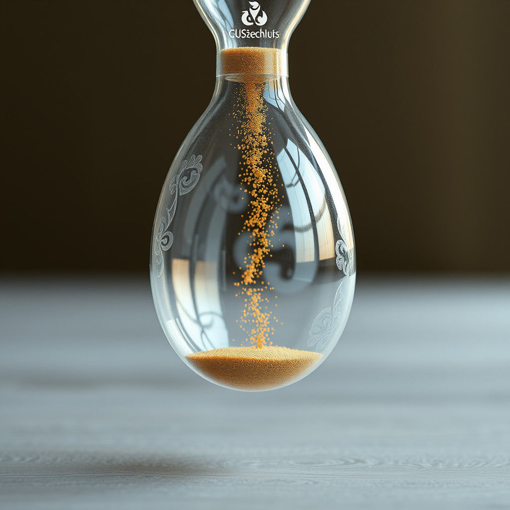 Surreal Sand Clock Forms Swirling Numbers in Mid-Air