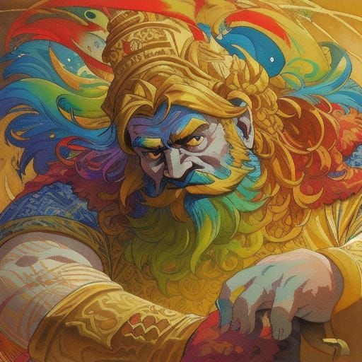 Dwarven Noble in Watercolour, Hyperdetailed Fantasy Art